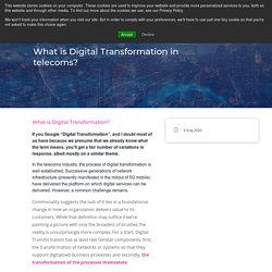 What is Digital Transformation in telecoms?