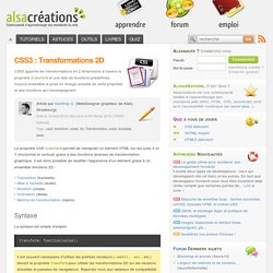 CSS3 : Transformations 2D