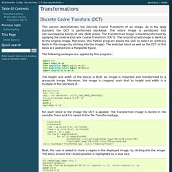 Transformations — Multimedia Codec Excercises 1.0 documentation