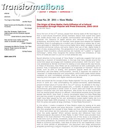 TRANSFORMATIONS Journal of Media & Culture