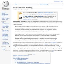 Transformative learning