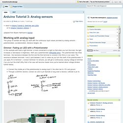 transformativedesign / Arduino Tutorial 3: Analog sensors