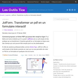 JotForm. Transformer un pdf en un formulaire interactif