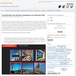 Transformer les photos Instagram en planche PDF