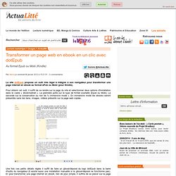 Transformer un page web en ebook en un clic avec dotEpub