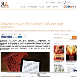 Transformer les livres PDF en format EPUB, sans perte significative