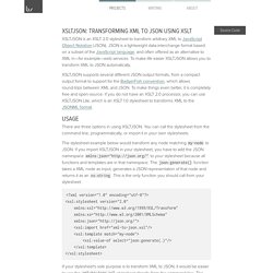 XSLTJSON: Transforming XML to JSON using XSLT - bramstein.com