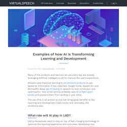 Examples of how AI is Transforming Learning and Development