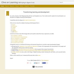 Transforming learning and development