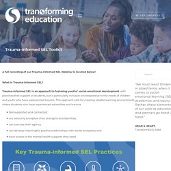 Trauma-Informed SEL Toolkit - Transforming Education