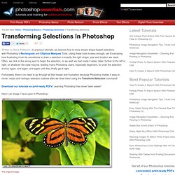 Transforming Selections In Photoshop