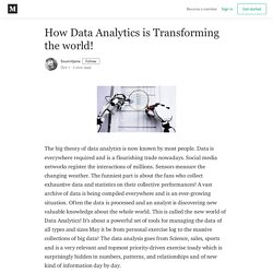 How Data Analytics is Transforming the world! - Soumitjena - Medium