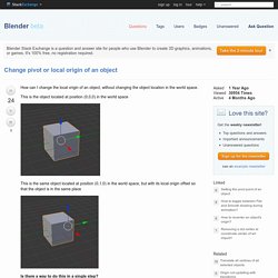 transforms - Change pivot or local origin of an object - Blender Stack Exchange