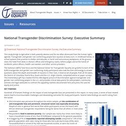 National Transgender Discrimination Survey: Executive Summary