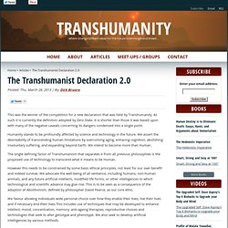 The Transhumanist Declaration 2.0