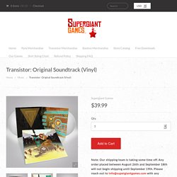 Transistor: Original Soundtrack (Vinyl)
