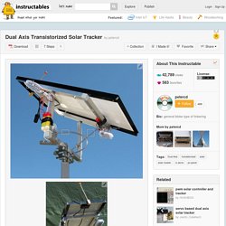 Dual Axis Transistorized Solar Tracker