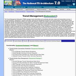 Transit Management Subsystem