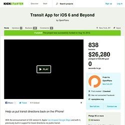 Transit App for iOS 6 and Beyond by OpenPlans