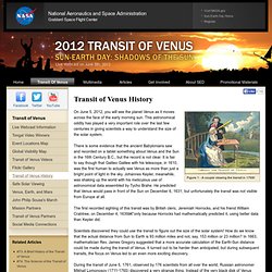 Transit of Venus, Sun-Earth Day 2012