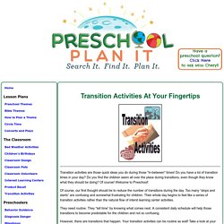 Transition Activities in Preschool
