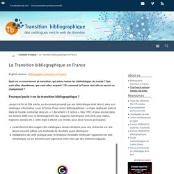 La Transition bibliographique en France