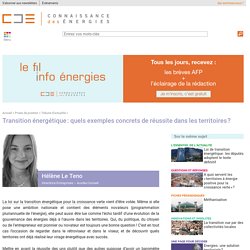 Transition énergétique : exemples de projets locaux réussis par Hélène Le Teno