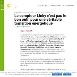 Le compteur Linky n’est pas le bon outil pour une véritable transition énergétique