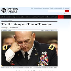 The U.S. Army in a Time of Transition