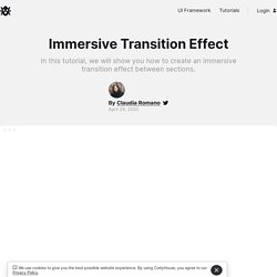 Immersive Section Transition Effect in CSS and JavaScript