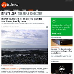 iCloud transition off to a rocky start for MobileMe, family users