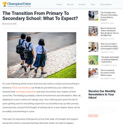 What Changes to Expect from Primary to Secondary School