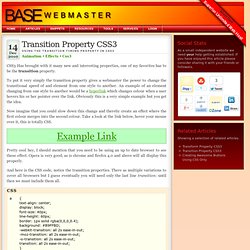 CSS3 Transition Property