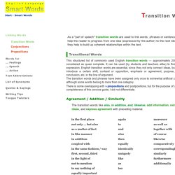 Smart Words: Transition Words & Phrases