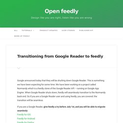 Transitioning from Google Reader to feedly