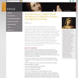 Transitioning to a Digital World: Art History, Its Research Centers, and Digital Scholarship