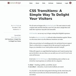 CSS Transitions: A Simple Way To Delight Your Visitors