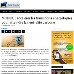 MONDE : accélérer les transitions énergétiques pour atteindre la neutralité carbone