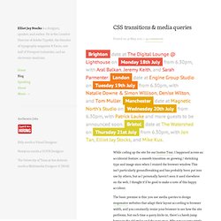 CSS transitions & media queries