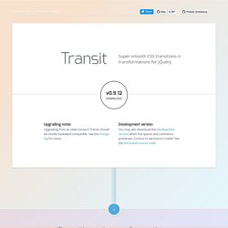 Transit - CSS transitions and transformations for jQuery