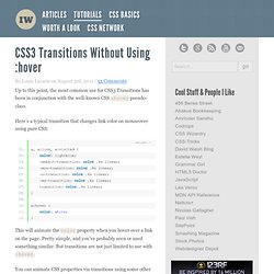 CSS3 Transitions Without Using :hover
