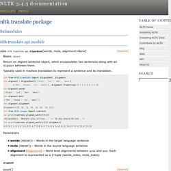 nltk.translate package — NLTK 3.4.3 documentation