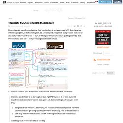 Translate SQL to MongoDB MapReduce