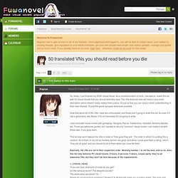50 translated VNs you should read before you die - Visual Novel Talk