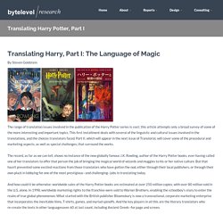 Translating Harry Potter, Part I