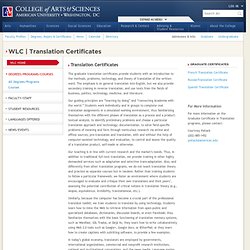 Translation Certificate Programs
