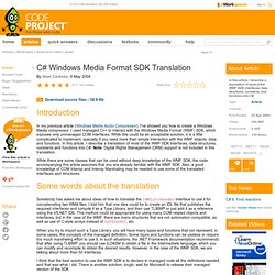 C# Windows Media Format SDK Translation