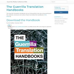 The Guerrilla Translation Handbooks - Guerrilla Media Collective Wiki