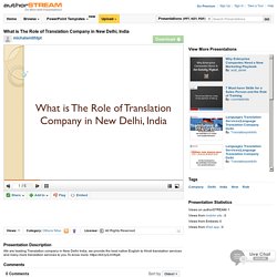 Best Translation company in New Delhi India