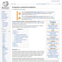 Computer-assisted translation